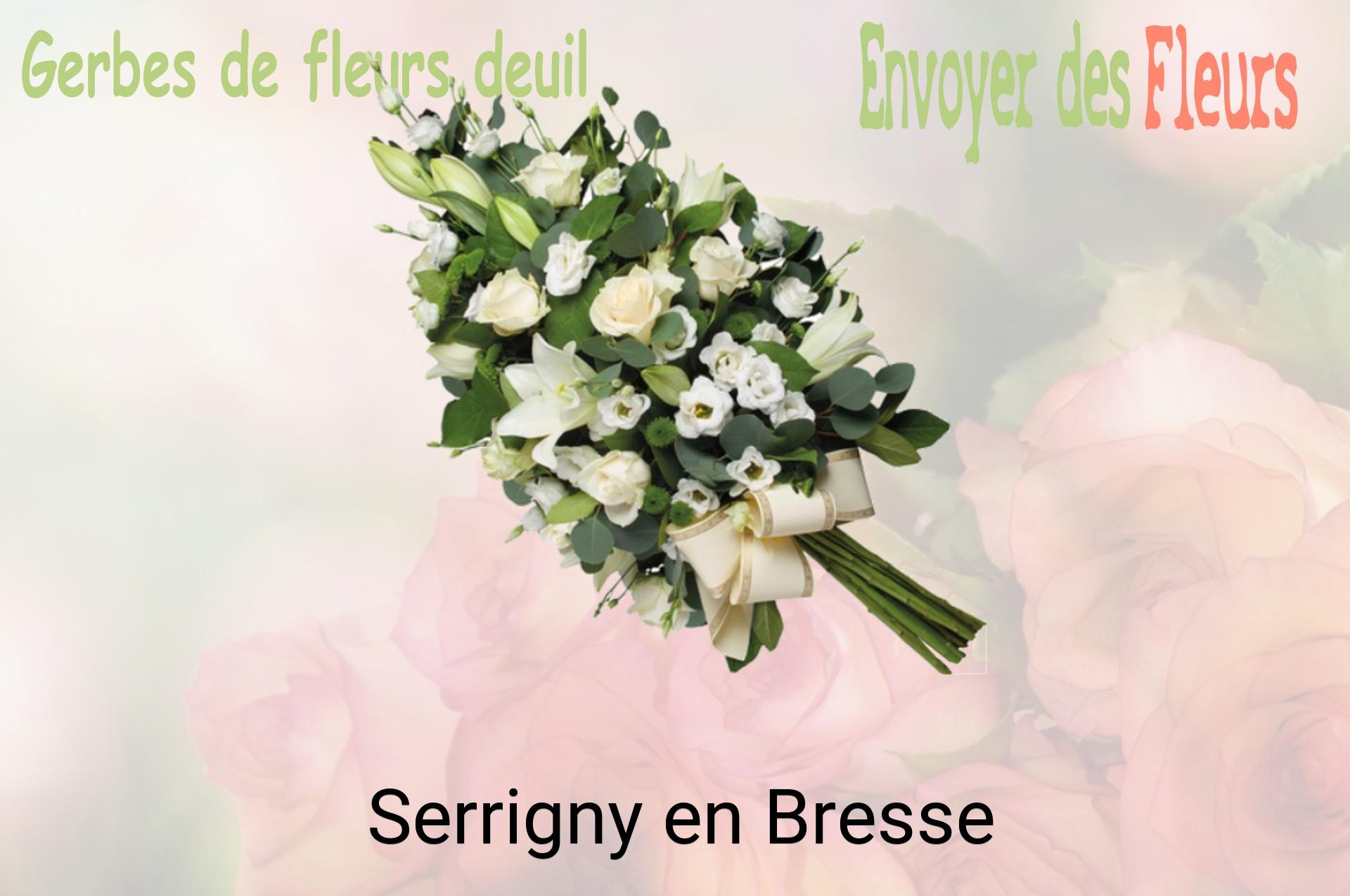 Gerbe de fleurs de deuil livrée à Serrigny-en-Bresse